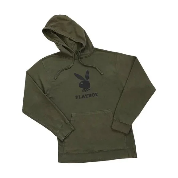 Pullover Hoodie Green Playboy Hoodie Playboy Hoodie Vintage